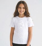 Короткий рукав, планка гипюр 